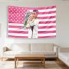 1 Stück Jude Bellingham Rosa Amerikanische Flagge Wandteppich, Fußballstar Wandbehang, Coole Zimmer Deko, Große Größe, Polyester 2D Druck, Sei
