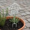 Antik-Finish Gartendekoration Rustikaler Metall-Blumenhalter Floraler Pflanzenstecker Gartengebrauch