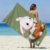 Cartoon Carrot Bunny Beach Towel Patterned Sunscreen And Windproof Suitable For Swimming Pool Camping Travel Blanket