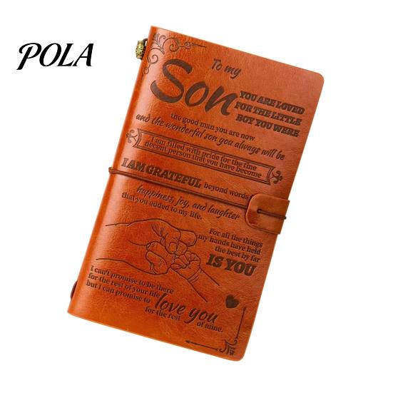 Collage Friendly Notebook Journal Notebook, Loose-Leaf Refillable Faux Leather Cover with Elastic Durable Daily Use Strap, Multi-Purpose Writing Diary