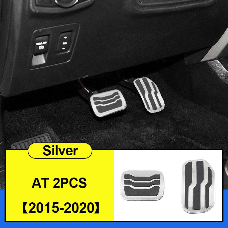 For Ford Raptor F-150 F150 2015-2017 2018   Aluminum Car foot Pedal Accelerator Brake Cover Footrest Pad Accessories AT 2pcs