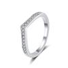 Eco-friendly Rhinestone V-shaped Ring for Women - Versatile, Stylish, and Sweet Hand Jewelry
