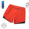 Men's Running Shorts Professional Marathon Track and Field Three-Quarter Length Quick-Dry Inner Lining Pants Sports Two-In-One Design with Phone
