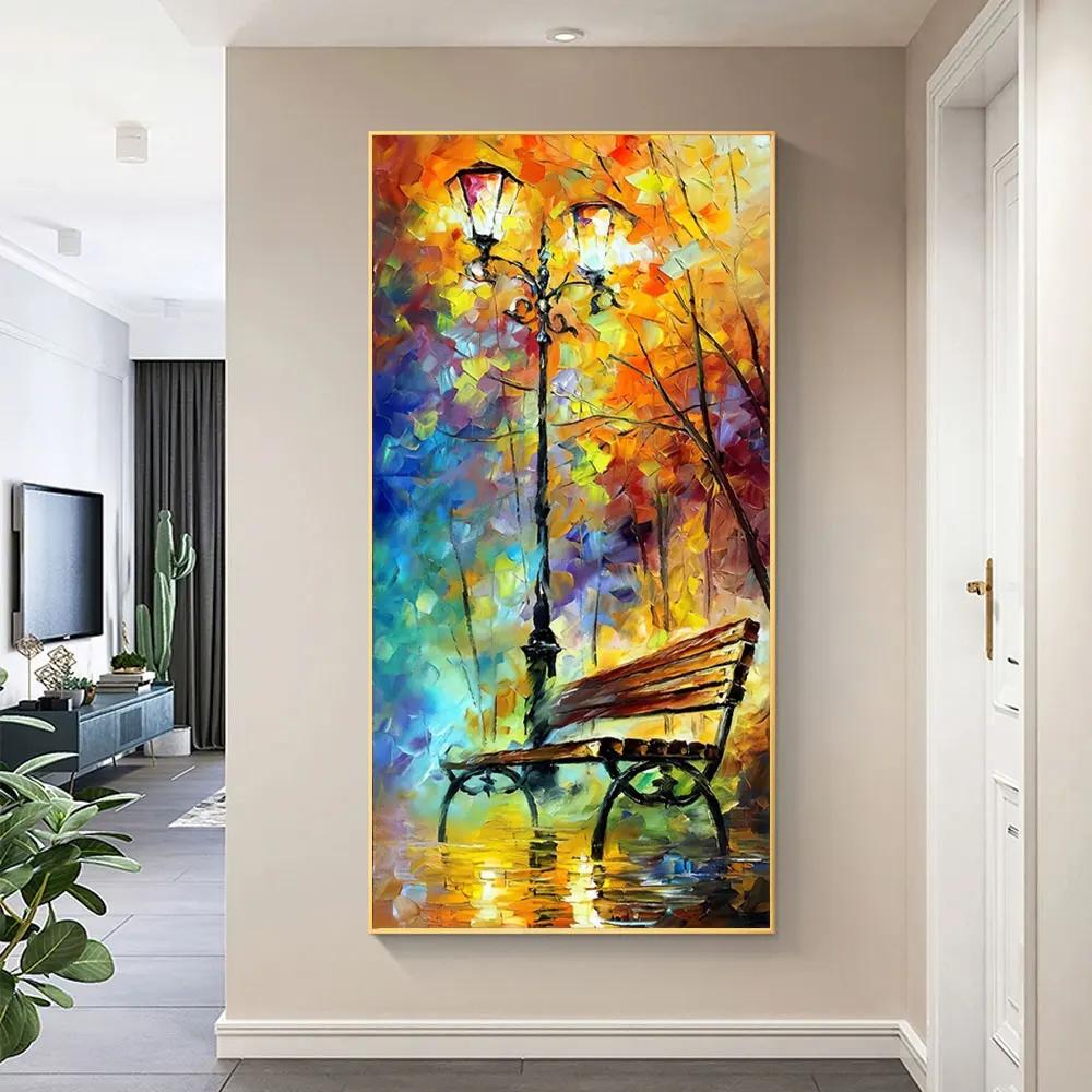 Modern Abstract Aesthetics Wall Art Color Leaf Tree HD Oil on Canvas Posters and Prints Home Bedroom Living Room Decoration Gift