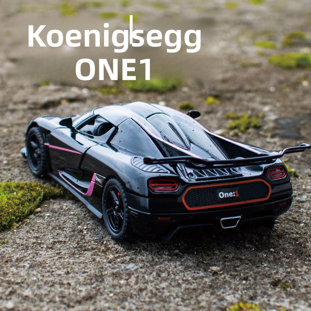 ABBJ1 Koenigsegg One: Alloy Car Model Sound Light Interactive Collectible Toy Realistic Car Door Opening Vintage Style Vehicle