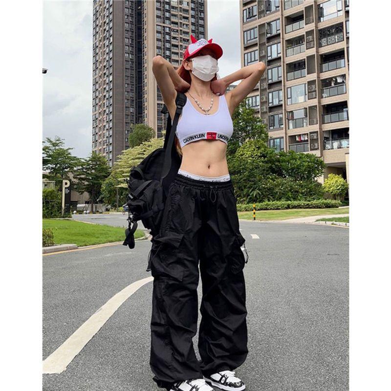 

Multi Pocket Hip Hop Loose Leg Pants Multi-Pocket Hip Hop Loose Loose Pants 2 M