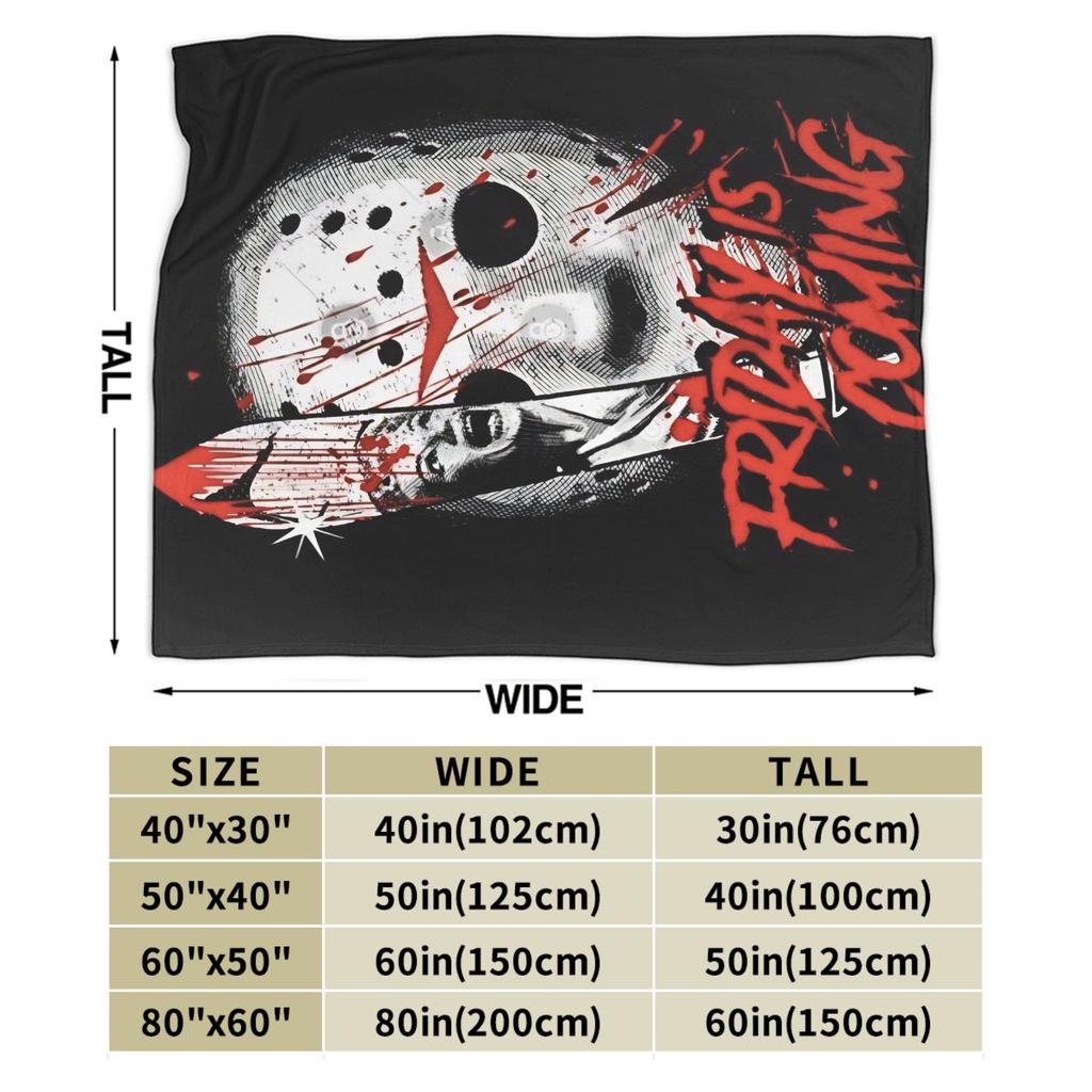 Friday Jason Voorhees 13th Blanket Quality Warm Soft  Throw Blanket Winter Travel Living Room Street Trend Bedspread