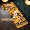Dragon Ball (37) Personalisierbare Flanell-Küchenmatte mit Namen, weicher, rutschfester Küchenläufer für die Heimküchendekoration