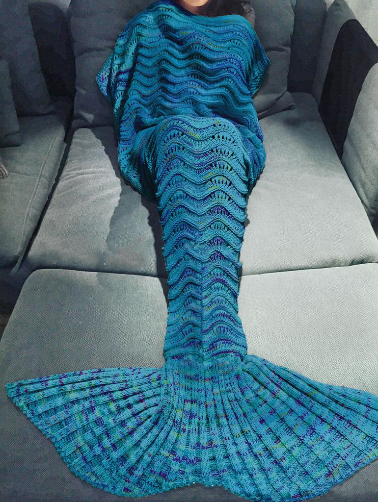 Mermaid Blanket Bedroom Warmth Winter Knitted Blanket Adult Furnishings Home