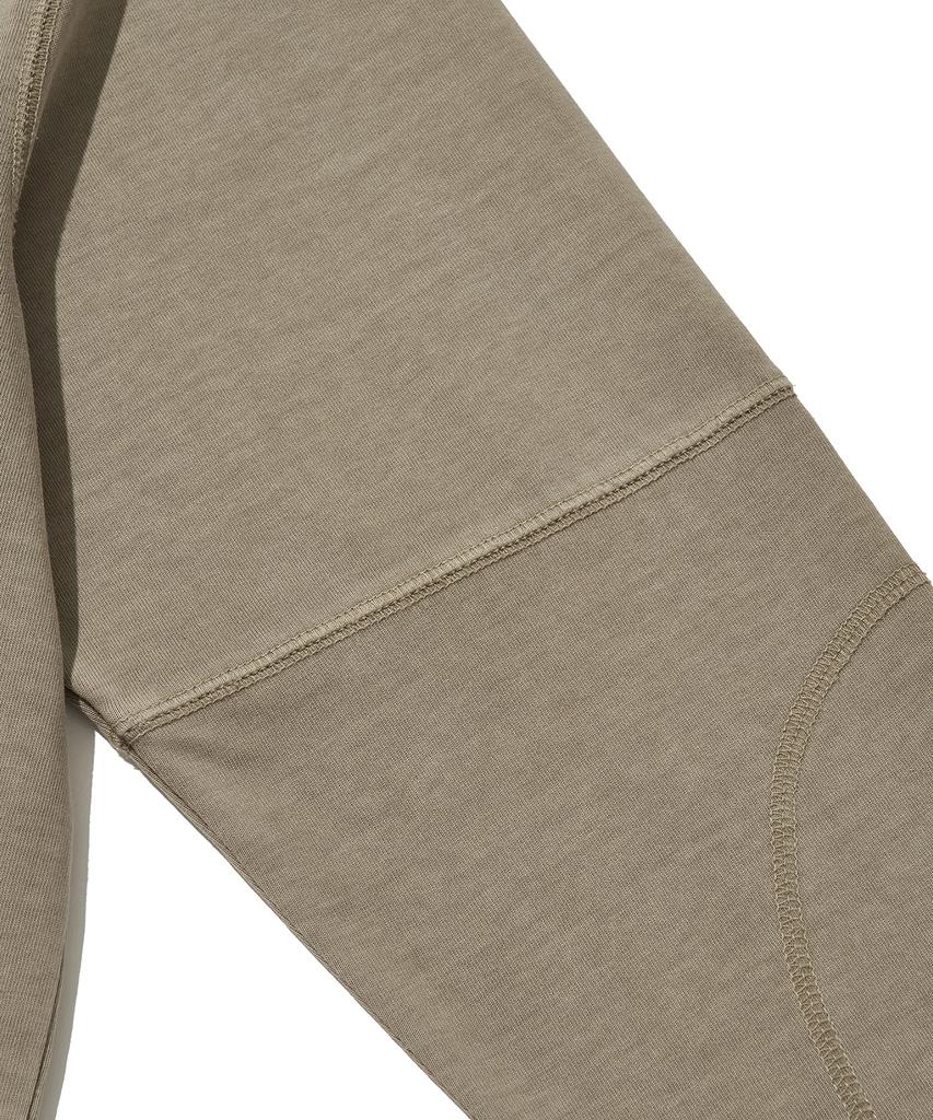 Welteoigseupelimeonteu Overdyed Trail Stitch Long Sleeves T-Shirt_Beige