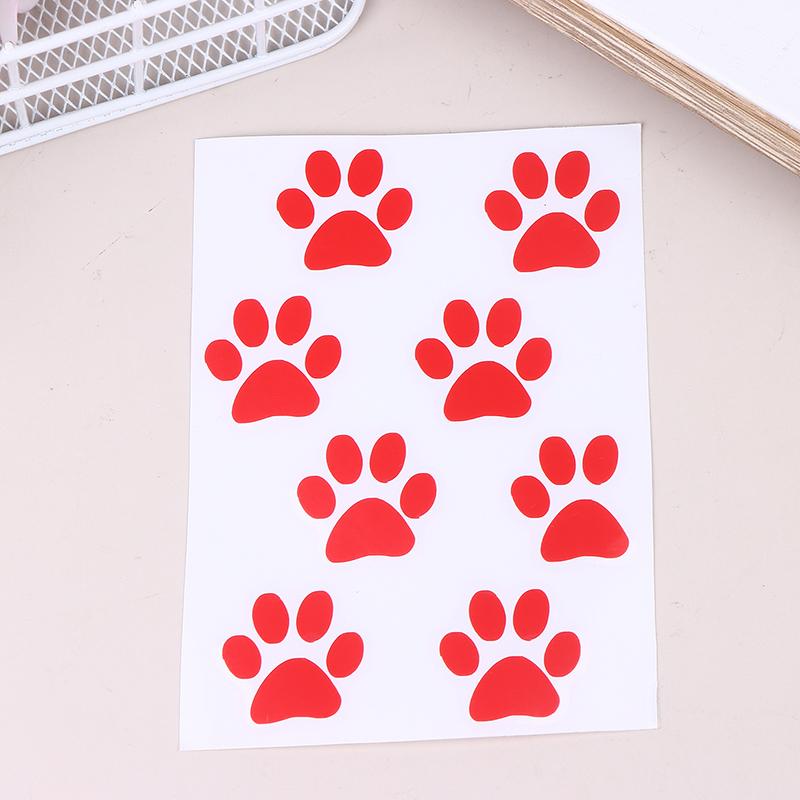 DIY Attractive Cat Paw Reflective Stick-ons for Bicycles, E-Bikes, MTB, Moto Helmets; Vinyl Adhesives for Bike Frames and Tubes