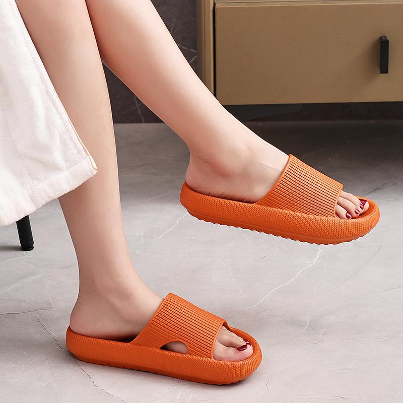 Fashion Smile Pop Non-slip Bathroom Shower Slippers Women Simple Style Indoor Home Casual Shoes Outdoor Breathable Platform Sandals