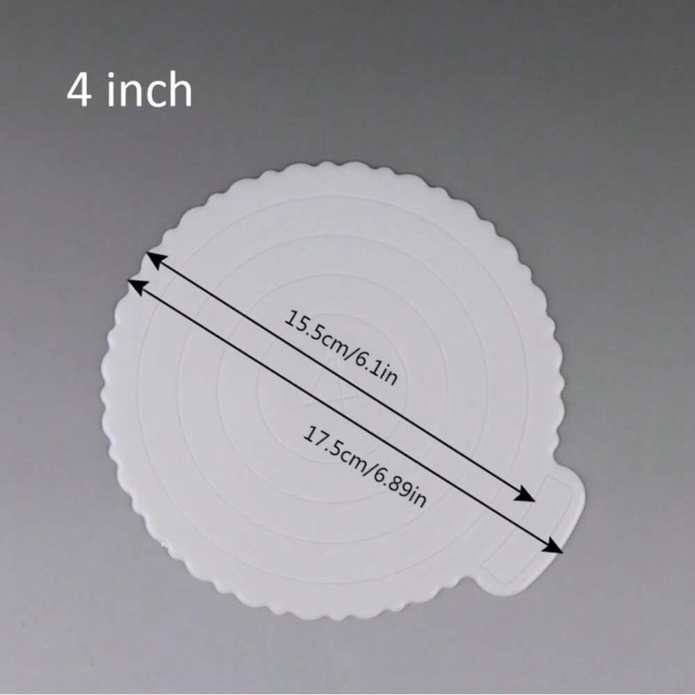 1PC 4/6/8/10/12 Inch Reusable Plastic Cake Base Dessert Tray Smooth Cleaning Birthday Home Baking Party Decoration Pad Food