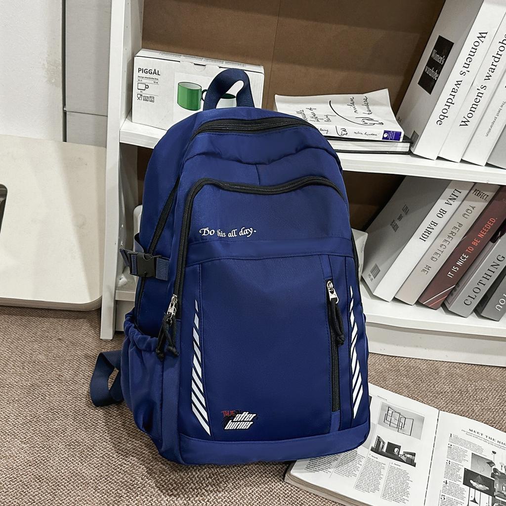 Schoolbag Stylish Simple Versatile Backpack Large Capacity Lightweight Commuter Travel Backpack Junior High School Student Class School Bag