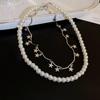 Dopamine Pearl Necklace: Retro Court Style Versatile Clavicle Chain for Women
