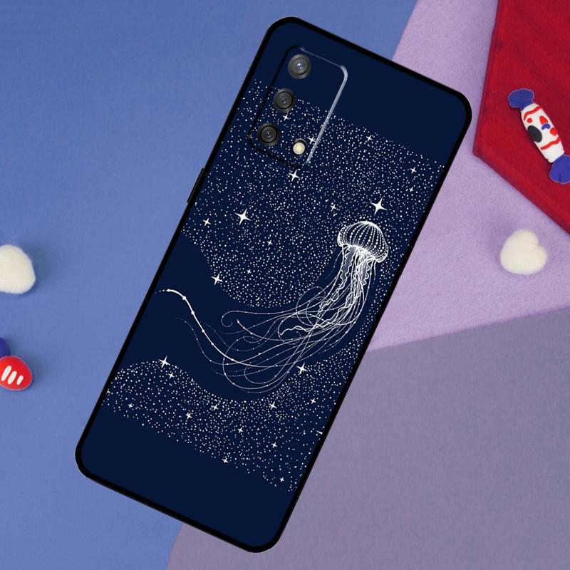 Magic Jellyfish Case For Oppo A78 A18 A38 A74 A94 A54 A58 A98 A80 A60 A40 A96 A76 A16 A15 A17 A57 A5 A6 Pro