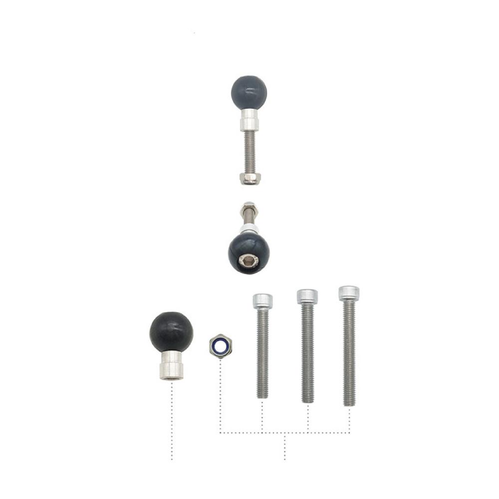 Motorrad-Lenkerklemme Basis mit M8-Schraube 1" Gummi-Kugel-Lenkerklemme Basis