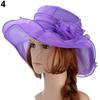 Women's Fashion Large Wide Brim Sun Screen Hat Summer Flat Flower Beach Cap