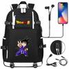 Vegeta Sun Wukong Dragon Ball Ultra USB Headphones Teen Student School Bag Men's and Women's Leisure Travel Backpack
