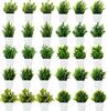 Artificial Potted Plants, Artificial Plastic Eucalyptus Plants - 30 Pcs