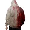 Halloween Blood-stained Print Men's Loose Hooded Sweatshirt