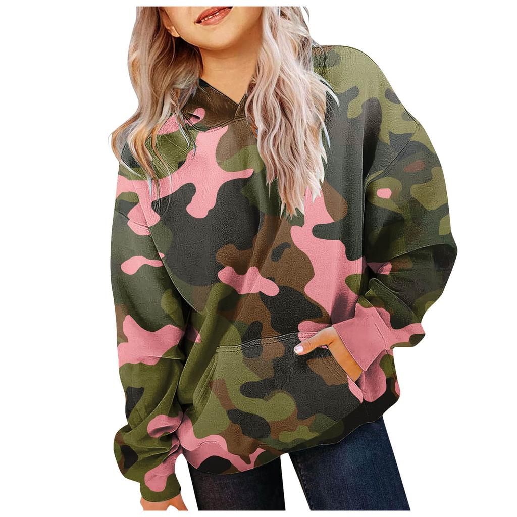 Tactical Camouflage 3D Print Hoodies For Kids Long Sleeve Fashion Hooded Pullover Toddler Boys Girls Y2k Hoodies Casual Tops