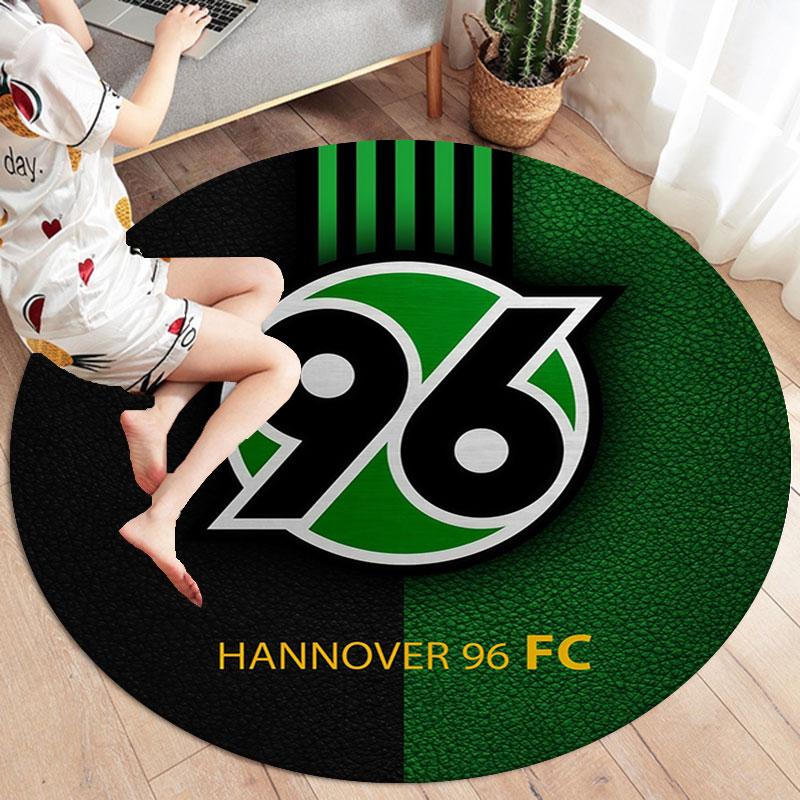 Hannover 96 Round Area Rug,Carpet Rug for Living Room Bedroom Sofa Playroom Decor,Non-slip Floor Mat