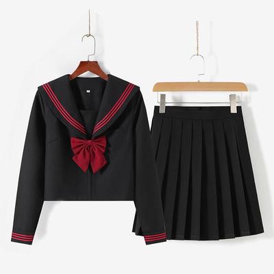 Japanse Rode Zeemanspak: Drie delig Korte Rok JK Uniform Set