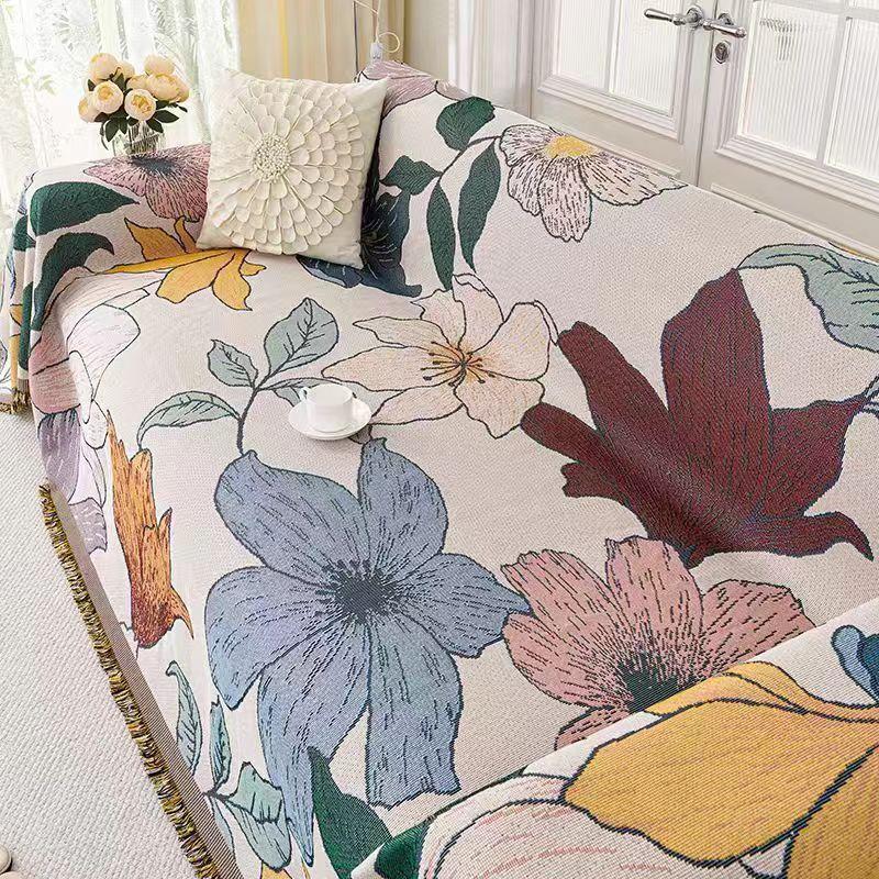 Amerikanischer Retro-Pastoralstil Einteiliger Sofabezug Staubdicht Rutschfest Dekoration Zuhause Sofa Handtuch Sommer Universelle Sofabezüge