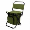 Fishing Chair with Cooler Bag OD Green 220.46lb Load Bearing Portable Foldable Fishing Backrest Stool for Outdoor