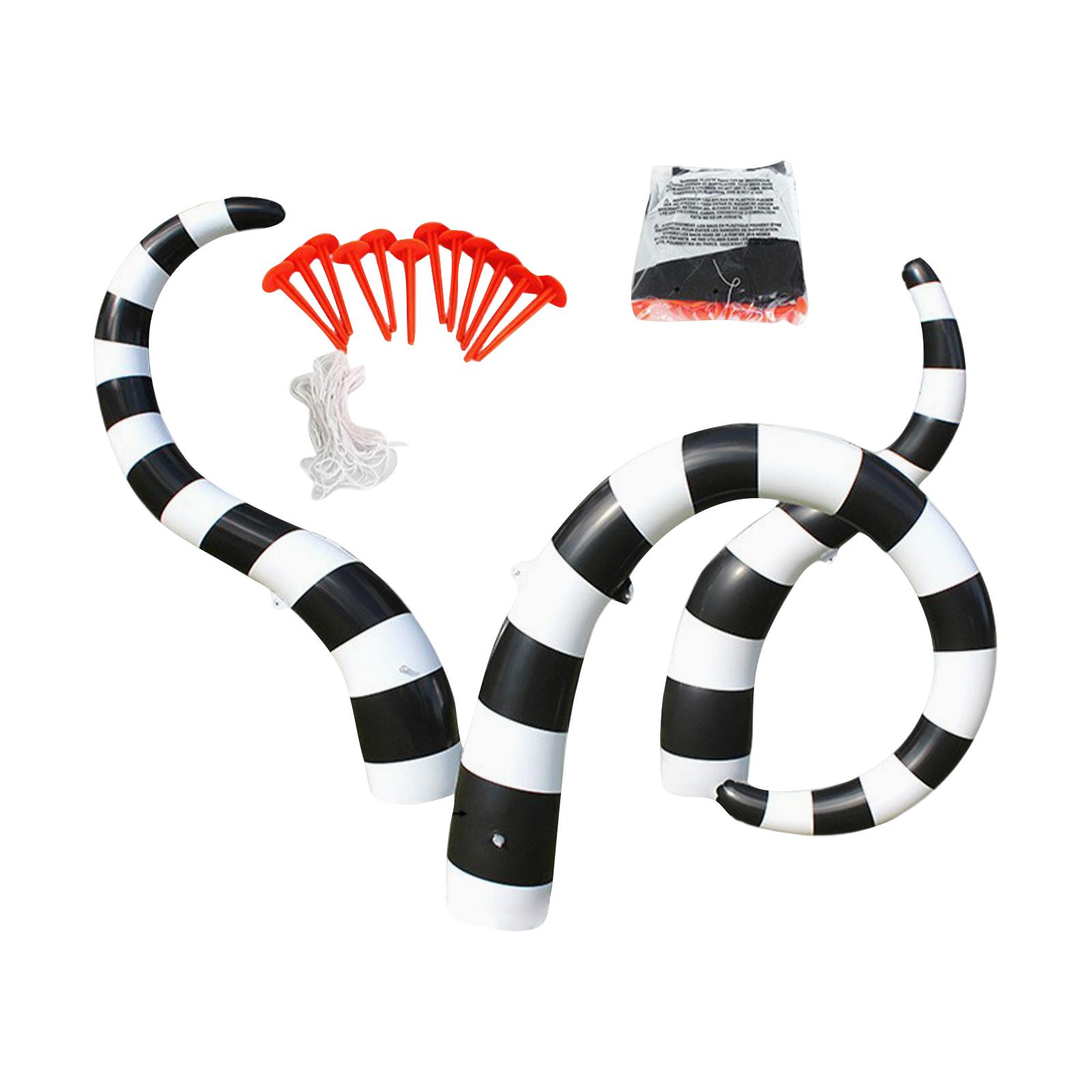 

3 шт. Надувные украшения на Хэллоуин Песчаный червь 6 футов Светящаяся гигантская змея Украшение для патио со встроенным светодиодом Украшение Песчаный червь для Хэллоуина на открытом воздухе One Size