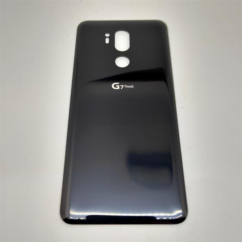 Заднее стекло Крышка аккумулятора Панель задней двери Корпус для LG G7 ThinQ G710EM Крышка аккумулятора С заменой модуля камеры Black No Lens