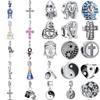New Copper Cross Buddha Statue Sphinx Pendant Trinket Bead Fit Original Charms Bracelet Jewerly Accessories