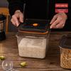 Clear Plastic Kitchen Storage Jar for Cereal and Grains