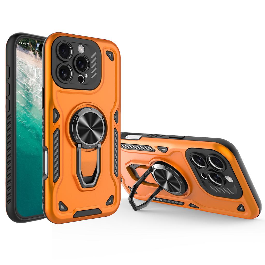 For iPhone 16 Pro Max Case with Kickstand Shockproof TPU+PC Phone Back Cover
