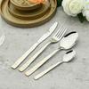16Pcs 304 Stainless Steel Dinner Tableware Coffee Spoon Knife Fork Dinnerware Flatware Set Gold Cutlery Set Kitchen Silverware