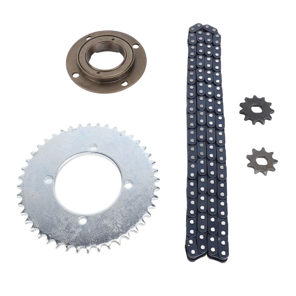 44T Rear Sprocket T8F Gear Chain Set Toothless Flywheel Chain Sprocket Kit  Mini Motorcycle