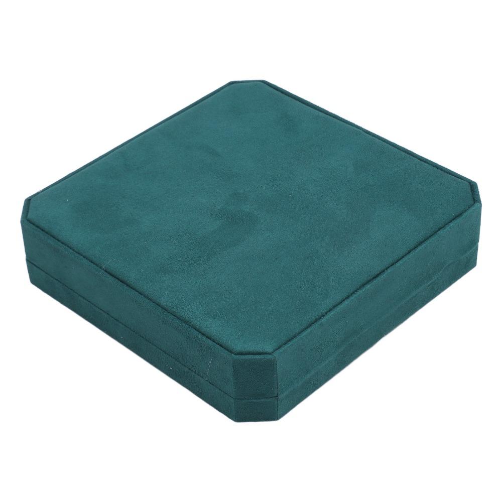 Large Capacity Jewelry Set Box Suede Like Material Multifunction Jewelry Storage Box With Lid Square Shape Jewelry Display Box