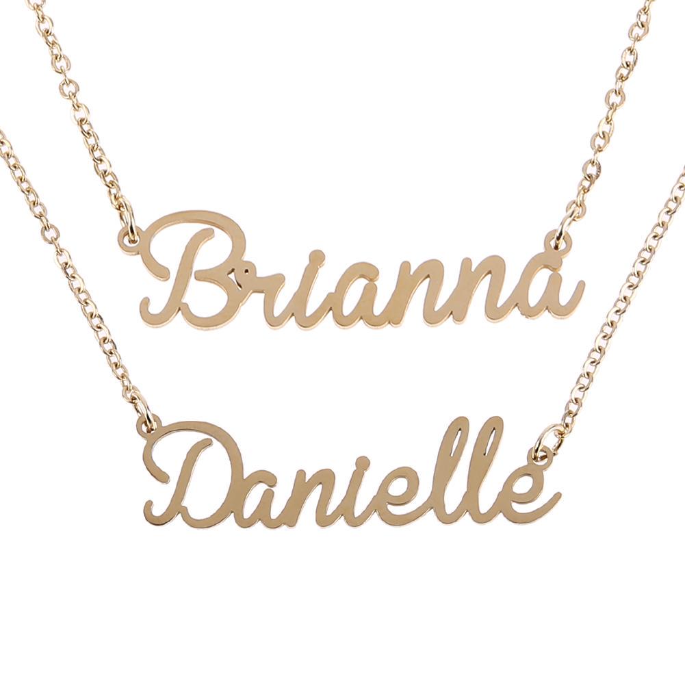 Buy Unisex Customized Nameplate Chain Name Brianna Danielle Pendant