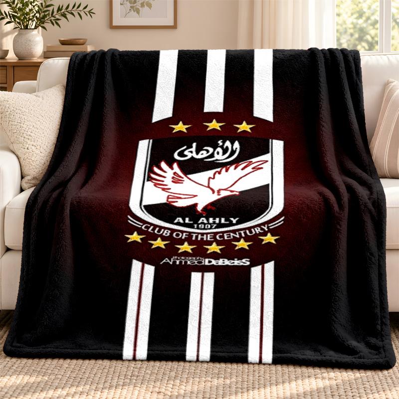 Al Ahly FC blanket Flannel Blanket Soft Cozy Plush Throw for Sofa Bed Lightweight Home Decoration Outdoor camping