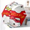 Hello Kitty,Bow Automatic Folding Umbrella-Simple 8-Rib Design, Bright Cartoon Pattern, Durable Iron Frame, Suitable For Travel, Outdoor, Be