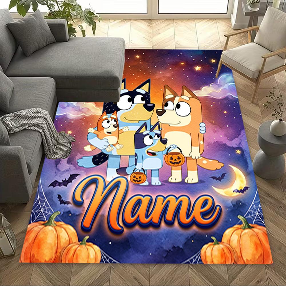 Christmas Pals Celebration Customized Name Floor Rug Office Rug Design for Game Room Balcony Entryway Outdoor Antislip Carpet Decorate Offices