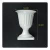 Flower Vase with Pedestal Fluted Decorative Ribbed Urn for Florists, Crafters, Home Decor,