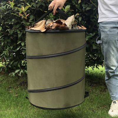 Leaf Trash Can with Storage Bag Folding Garden Garbage Bin Waterproof Portable Trash Can for Camping Gardening Yard Waste