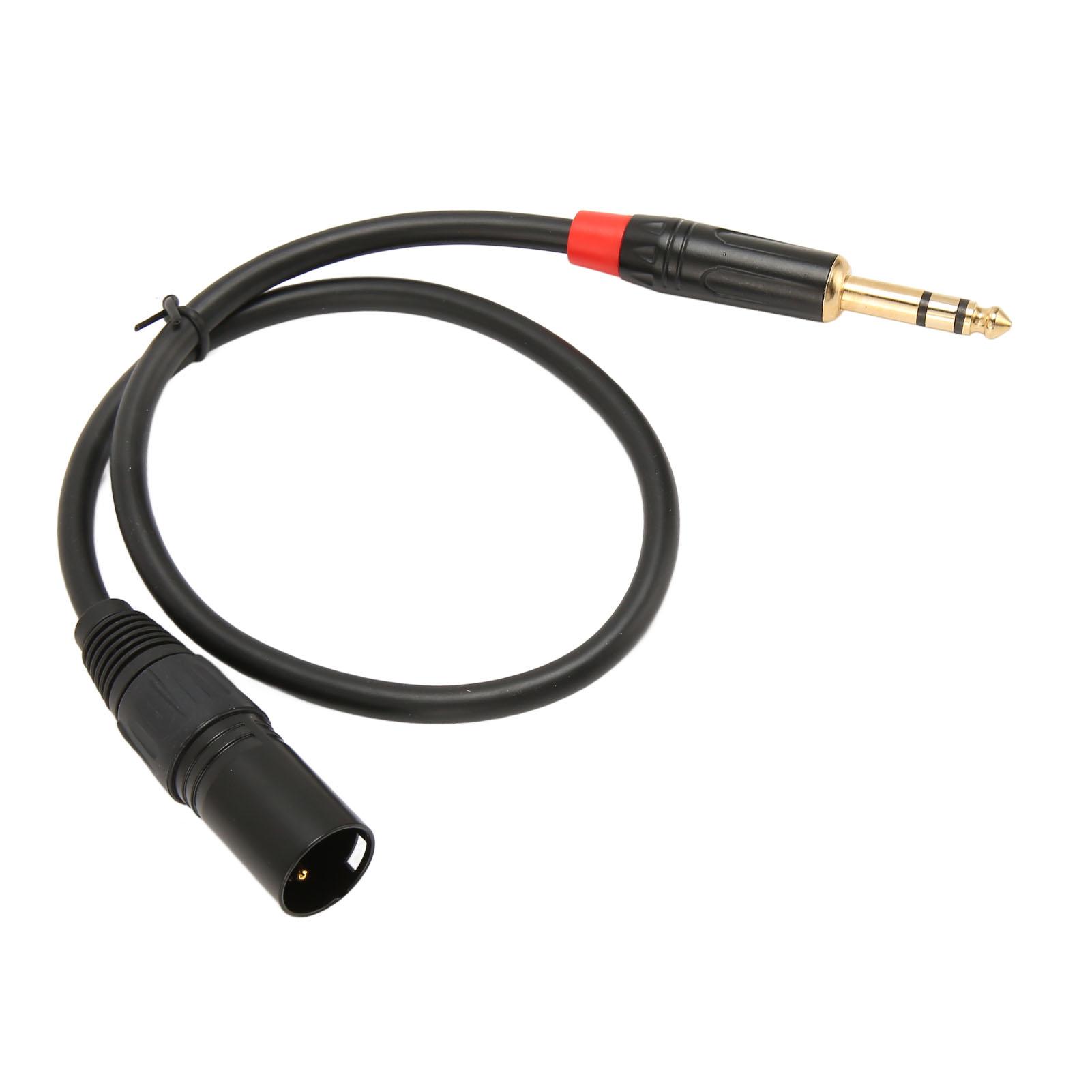 

14 Inch 6.35mm to XLR Male Cable Professional Plug and Play Gold Plated Connector Microphone Cable