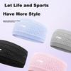 Li-Ning Sports Headband for Women, Wide Sweat-Absorbing Bandage, Hair Tie with Extra Wide Forehead Support, Running And Yoga Sweat Guide, Black