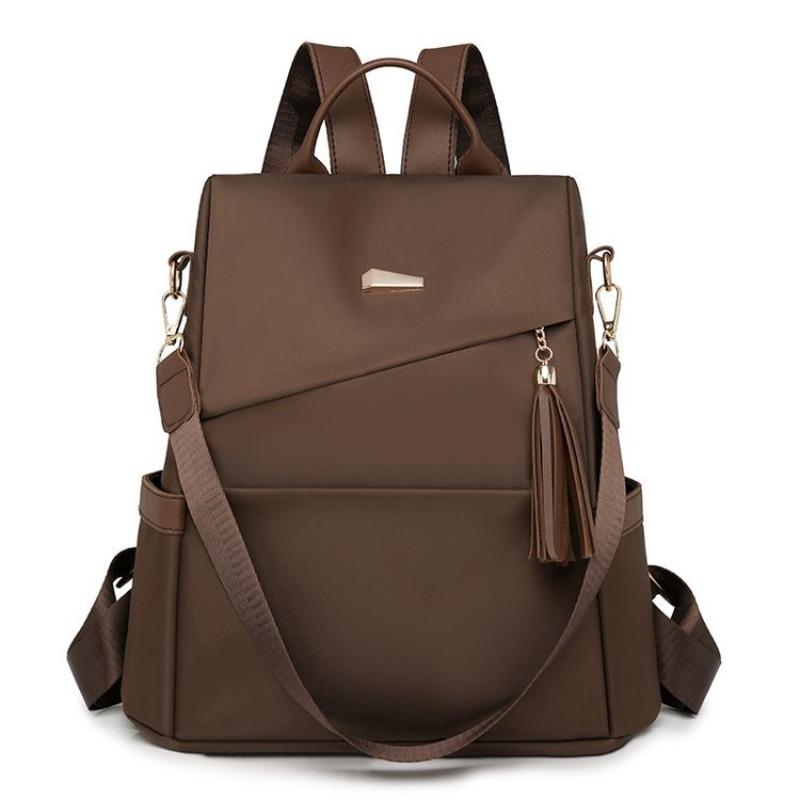 Travel Female Shoulder Bag Fashion Women’s Nylon Anti-theft Backpack Tassel Decorative Casual Large Capacity Student School Pack