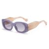  New Ins Popular Fashion Oval Women Jelly Color Sunglasses Retro Gradient Shades UV400 Men Wide Legs Sun Glasses
