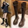 Boots Women's Spring and Autumn 2025 New Thick-soled Knee Boots Tall Knight Boots Skinny Martin Boots