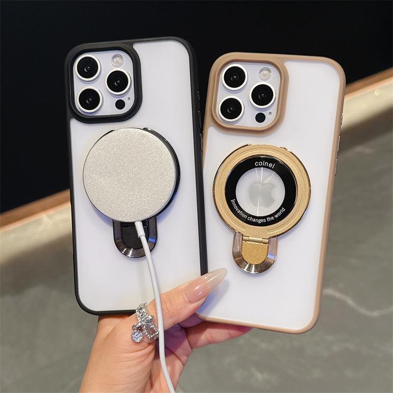 The Exfoliating Skin Feel Is High-end. The IPhone16 Youdun Magnetic Case with Stand Is Suitable for 15 Apple 13PROMAX